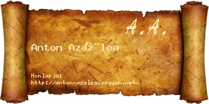 Anton Azálea névjegykártya
